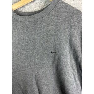 Vintage Nike Sweatshirt Mens 2XL Crewneck Y2K Mini Swoosh Gray Sweater Pullover